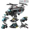 City Series Police Station Swat Corps Team Military Truck Car Construction Blocks Diy Fighting War Robot Plaything For Kids Present