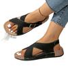 Summer New Buckle Fish Mouth Platform Fashion Beach Cross Sandals Women