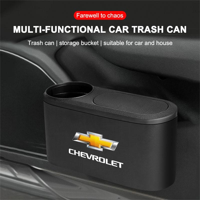 Trash Can Auto Emblem Garbage Box Bin Storage Car Accessories For Chevrolet Cruze Malibu Sail Equinox AVEO Lova RV