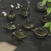 1PCS Vintage Metal Incense Burner Ornament Mini Incense Burner Treasure Pots Sandalwood Incense Burner Home Decoration Ornaments