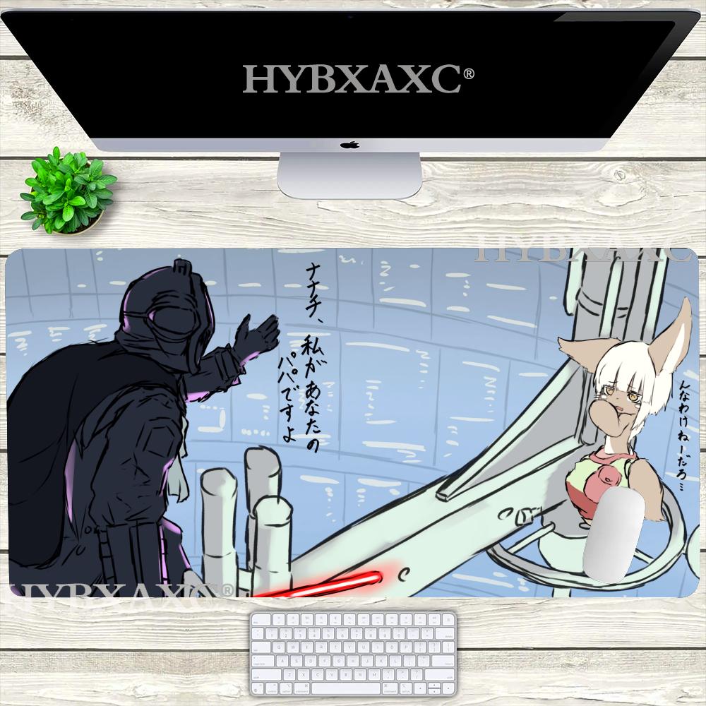HYBXAXC Large Mouse Pad Cartoon Made In Abyss Mousepad Keyboard Desk Game Rubber Noslip Mouse Mat Gamer Riko Nanachi Mausepad