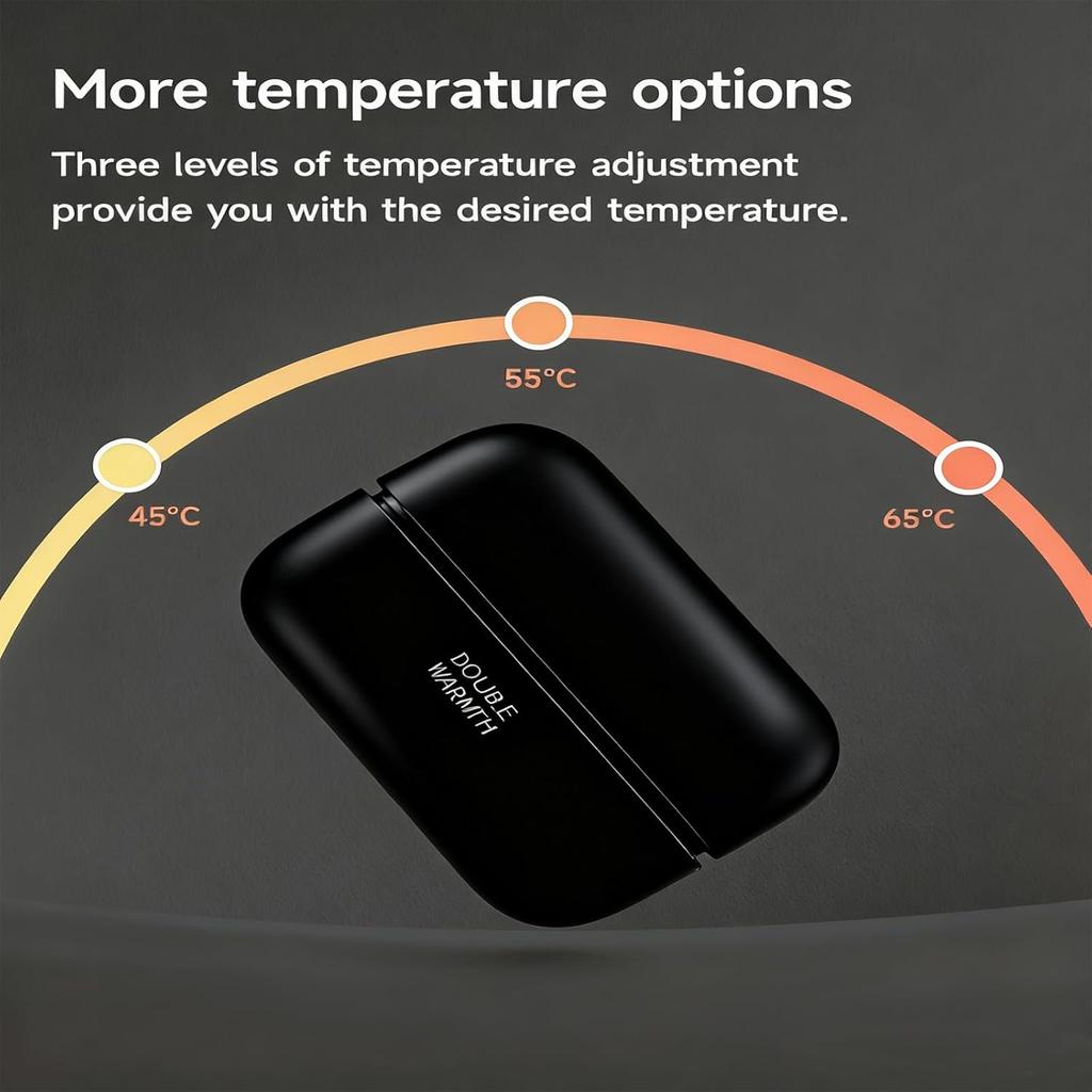 2Pcs/Pair Magnetic Electric USB Hand Warmer 3000mAh Mini Portable Heater Rechargeable Handwarmers for Christmas Outdoor Gift