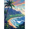 Hawaii Pixel Art Travel Landscape Poster Flower Island Sand Beach Sky Scenery Canvas Painting Room Home Wall Decor Mural