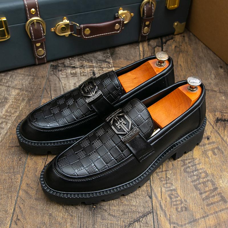 Fashion Factory Fashion Loafers Men Platform Comfortable High-end Leather Shoes Gentlemen Business and Social Shoes Men Sizes 38-45
