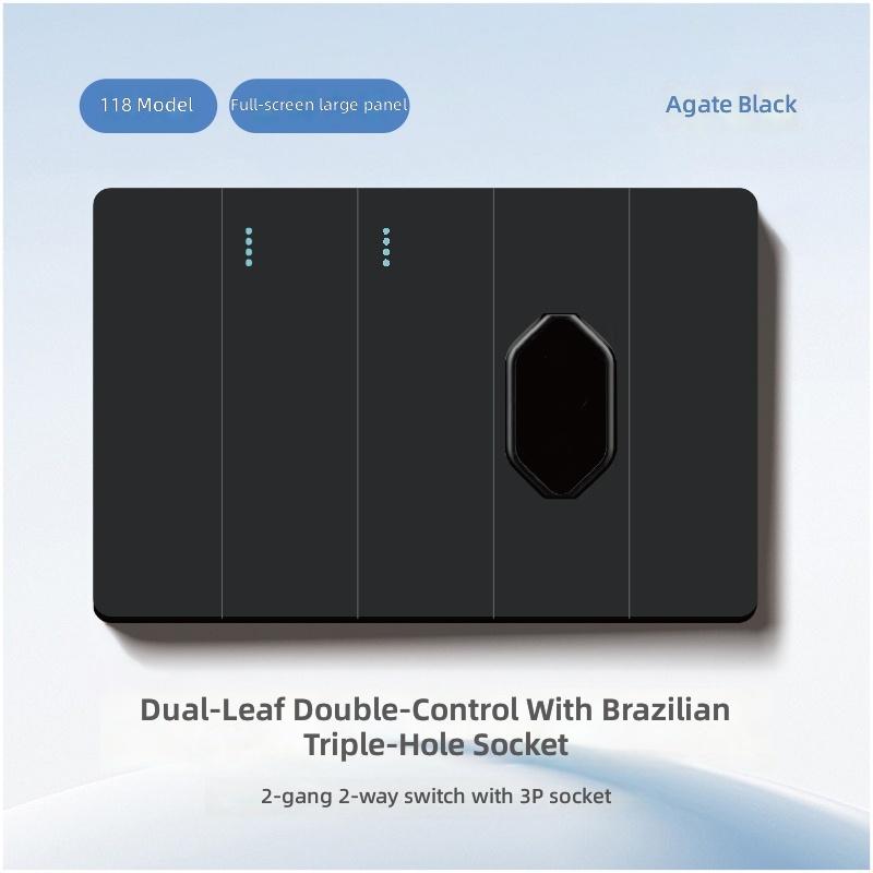 Brazil Standard Electrical 20A Socket Outlet with Usb Type-C Fast Charging 118 Type Wall Switches