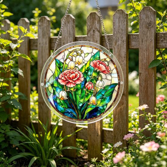 Acryl-Puzzle-Sonnfänger mit farbiger Lichtprojektion, DIY-Fensterhänge-Dekoration für Garten, Terrasse, Wohnzimmer, UV-bedrucktes Puzzle für Heimbüro
