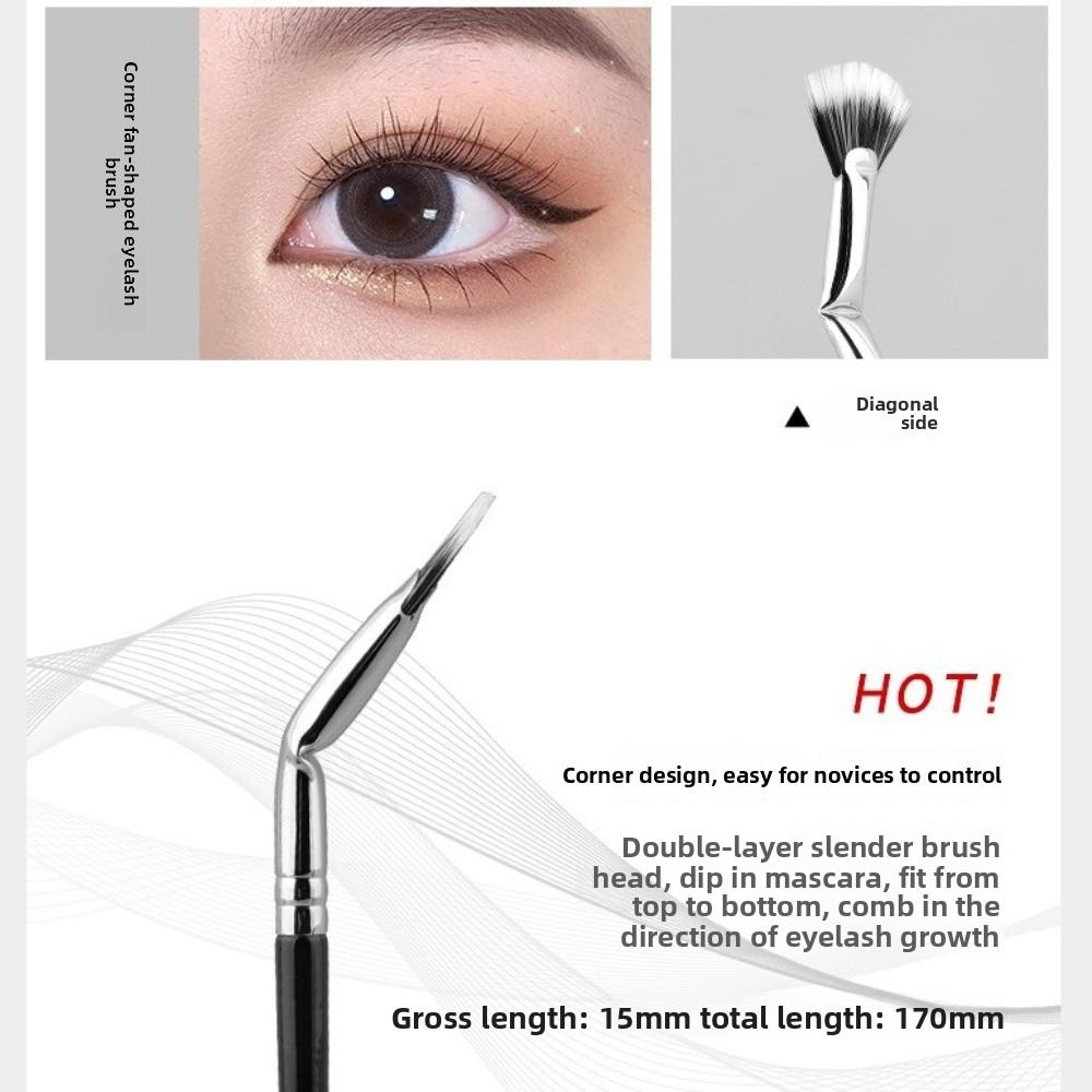 Natural Effect Scalloped Eyelash Eyebrow Brushes Soft Bristles Lash Separator Tool  For Women