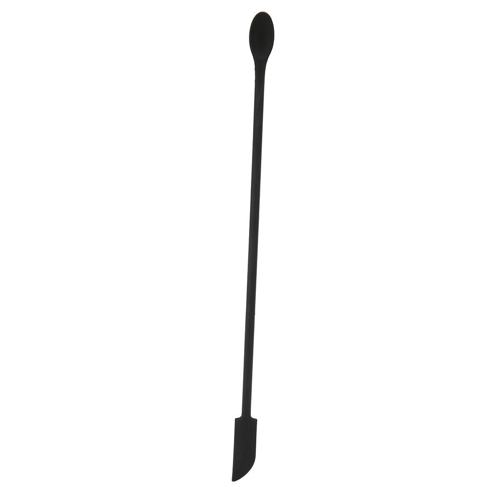 Makeup Spatula Tool Double Side Silicone Mini Lengthened Slim Jam Spatula (Black)
