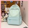 Schoolbag Korean version of the new high-value fresh college style contrasting color plaid backpack junior high school students lightweight