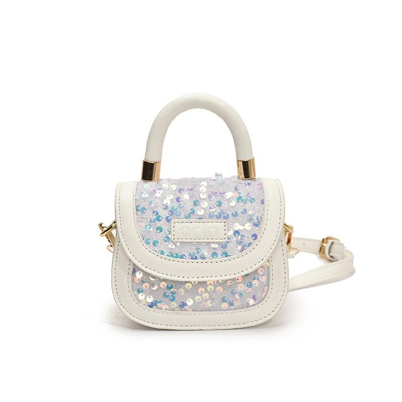 Lightweight Girls Handbag With Sequin Design And Synthetic Leather For Kindergarten Accessories