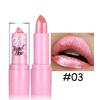 Bow Glitter Lipstick Bright Rose Pink Diamond Lipstick Mirror Pearlescent Shine Waterproof Long-Lasting Glossy Lip Tint Makeup