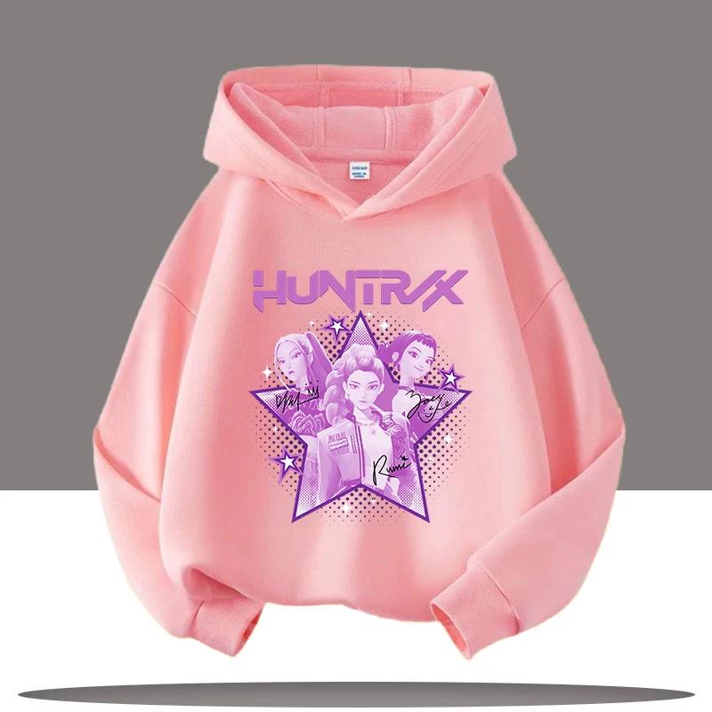 Children's Cartoon Printed Comfortable Hoodie Girls' Fashionable Sportswear Casual Long Sleeved Pullover