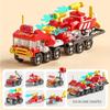 6-in-1 Micron Particle Fire Brigade Police Military Tank Building Block Children's Toy Assembly Children's Puzzle Toy
