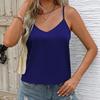 Damen Frühling Sommer Einfarbig Kariert Camisole Urlaub Sexy Locker Ärmellos Trägerweste Rückenfrei Tanktops S-XL
