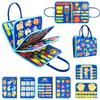 2025 New Montessori Toddler Busy Board Educational Activity for Basic Dress Motor Skills Sensory Baby Learning Toys for Travel