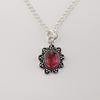 Pink Tourmaline Gemstone 925 Sterling Silver Jewelry Handcrafted Necklace Pendant 1.37" For Thanksgiving CP-40-14