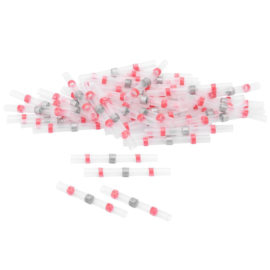 50Pcs SSTS21 Waterproof Solder Seal Wire Connectors Heat Shrink Butt Connectors