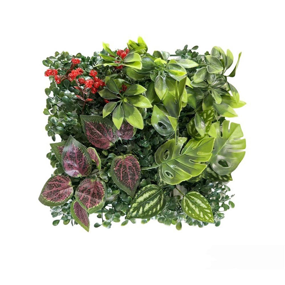 UV Protection Fake Green Grass Mat Lifelike Simulation Lawn Panels Indoor Outdoor Use