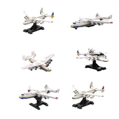 Model Avion Cărămizi MOC cu Suport de Afișare Avion de Transport Navetă Jucărie Cărămidă pentru Copii și Colecționari