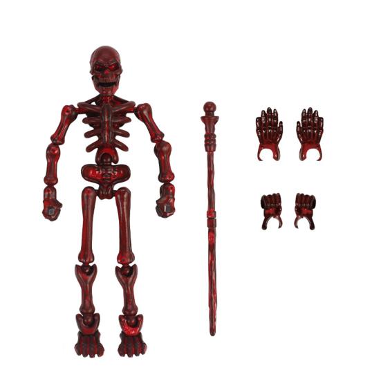 3D Printed Skeleton Action Figure Multi-Jointed Movable Articulated Skeleton Toy Collectible Desktop Decoration for Kids Artists Collectors
