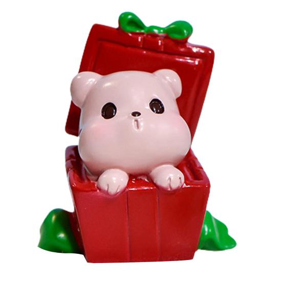 Stylový krásný vánoční motiv miniaturní socha Malé ozdoby na panenky z pryskyřice Dekor na plochu