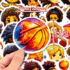 50 Cute Nba -Girl-Jmh Rugby League Graffiti Stickers Personality Stickers