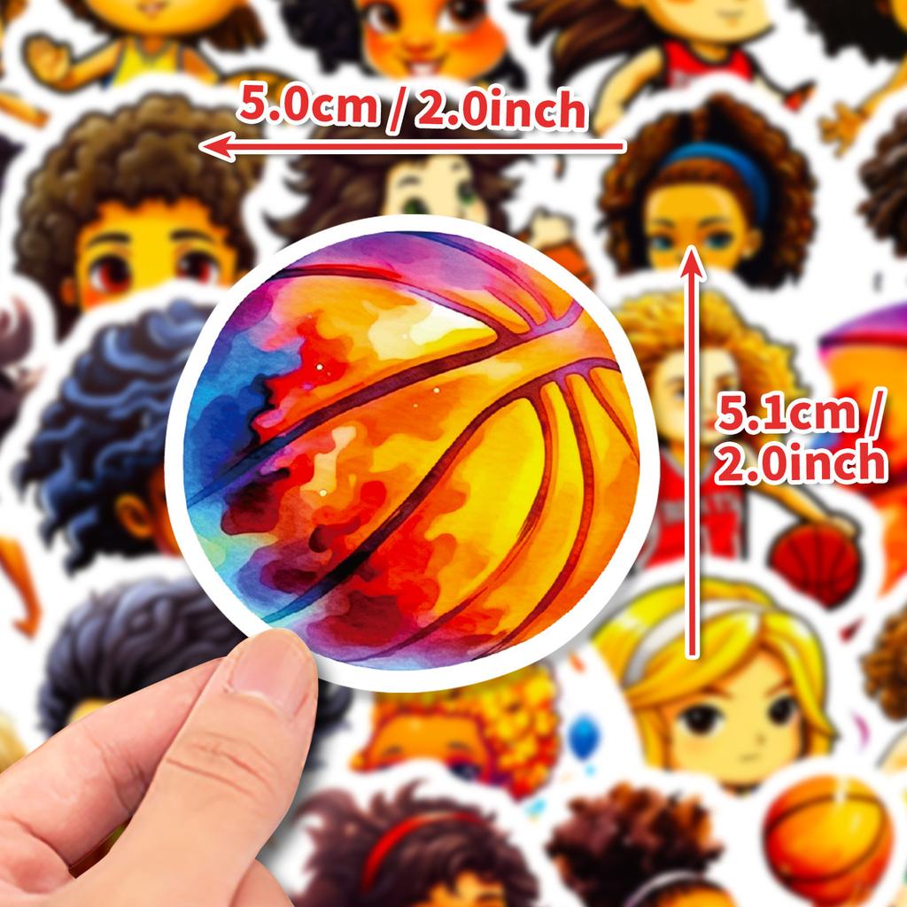 50 Cute Nba -Girl-Jmh Rugby League Graffiti Stickers Personality Stickers