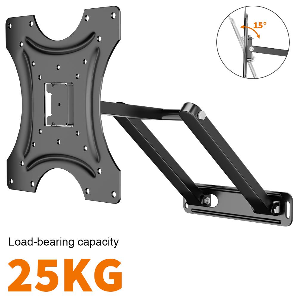 Universal Retractable TV Monitor Wall Mount Bracket Articulating Arms Swivel Tilt Extension Rotation TV Stand Expansion Bracket