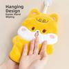 New Cartoon Animals Wipe Hand Towel Absorb Water Thickened Kitchen Cleaning Rag Coral Velvet Hanging Bathroom Hand Cloth