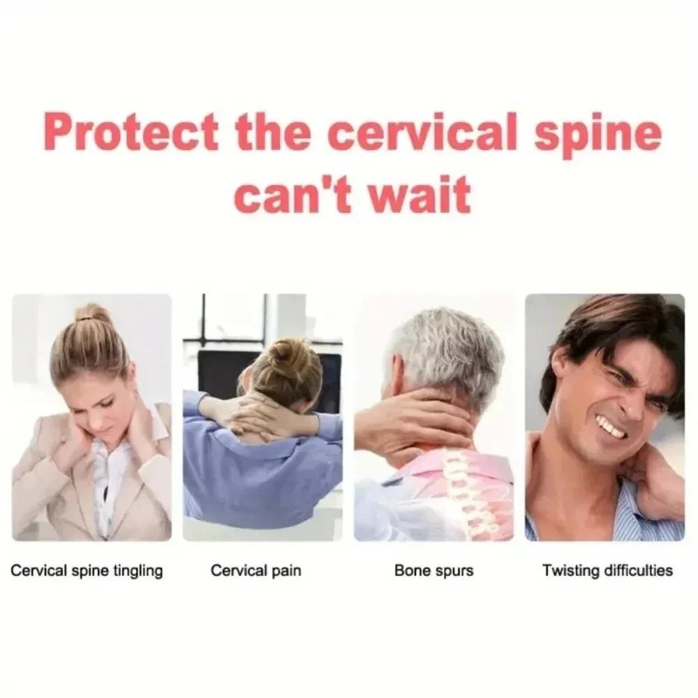 1pc Heating Neck Cervical Pillow - Medium Soft with Auto Heat Therapy for Neck Pain & Tingling, Portable Relief