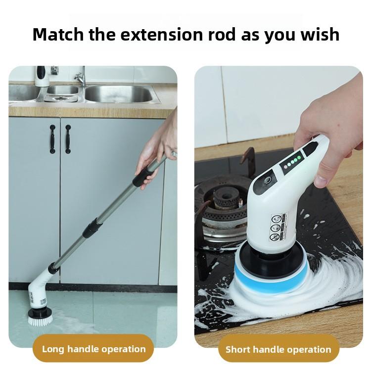 Electric Nine-in-one Cleaning Brush Car Kitchen Bathroom Cleaning Wireless Charging Dual-purpose Handheld Cleaning Brush