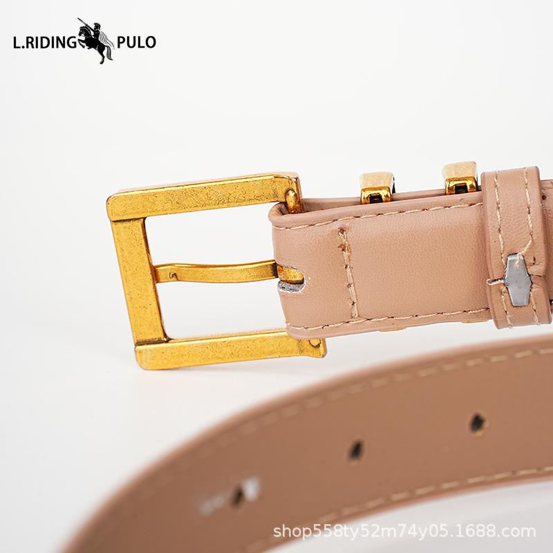 Women's Belt Versatile New Style Letter I-shaped Buckle Belt Women's Decorative Coat Trendy High-end Belt