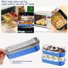 50 Pcs  Tin Foil Box Oven Air Fryer Tin Carton Food Barbecue and Baking Aluminum Foil Plate Household Cake Mold