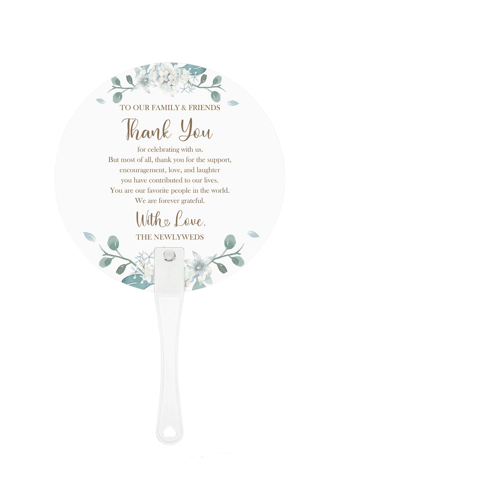 20PCS Flower Plastic Wedding Fans Wedding Photography Props