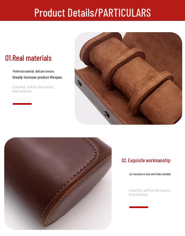 Eco-Friendly PU Leather Watch Box Storage Set - Three-Piece