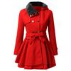 Women Trench Coat Double Breasted Belt Autumn Winter Korean Style Slim Lapel Overcoat for Office