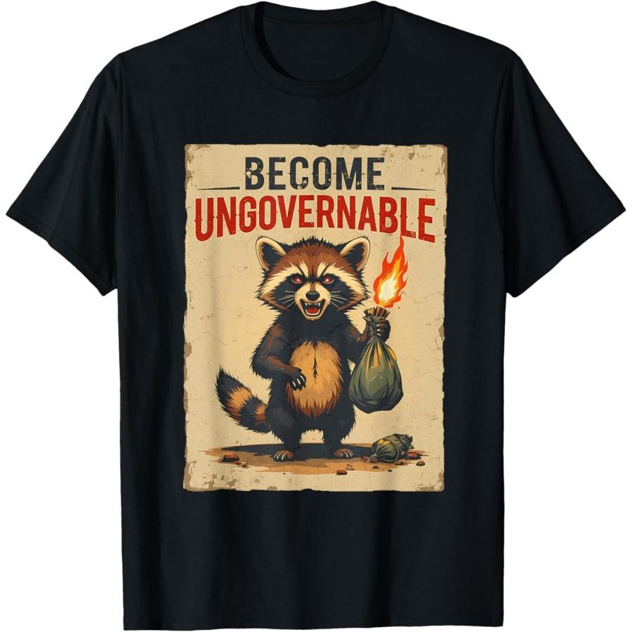 Pertmunsv Vintage Angry Raccoon Become Ungovernable Trash Panda Meme T-Shirt XXXXXL разноцветный