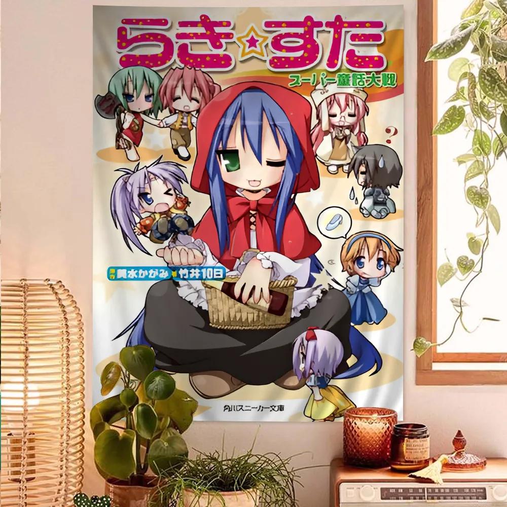 

Anime Lucky Star Printed Large Wall Tapestry Hanging Tarot Hippie Wall Rugs Dorm Cheap Hippie Wall Hanging 74x94cm(29x37in)