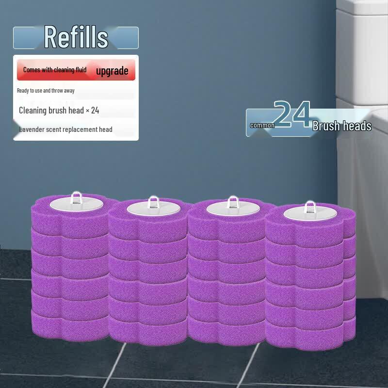 LIEI Disposable Wall-Mounted Toilet Brush with Lavender Scent Refills