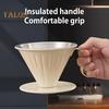 Coffee Filter Cone Stainless Steel Hand Drip Pour Over Coffee Funnel with Spiral Ribs Dishwasher Safe V-Shaped Coffee Filter for Most Coffee Makers