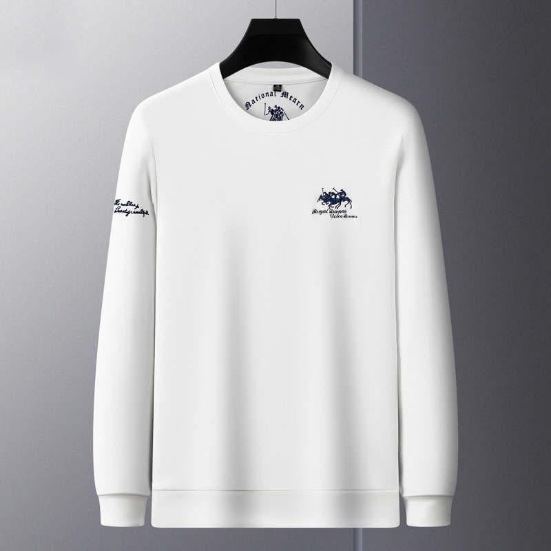 

Новый универсальный повседневный деловой свитер на весну и осень для мужчин с воротником-стойкой и длинными рукавами, повседневный свитер с капюшоном из жаккардовой вязки 4XL белый