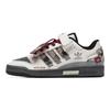 Adidas Originals FORUM Slip Resistant Abrasion Resistant Low top Skateboard Shoes Unisex Black White Red FY7757(TeamH-S-BOX)