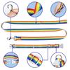 Rainbow Walking Dog Rope Large Medium And Small Traction Rope Snap On Pet Collar Nylon Strap Woven Dog Pet Accessories