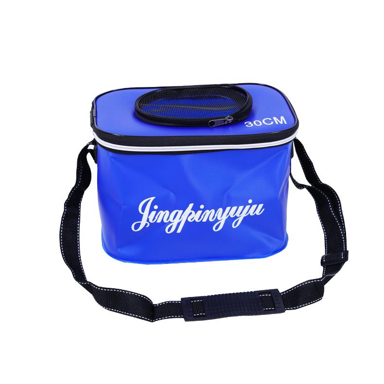 Collapsible EVA Fishing Bucket for Live Fish - Square Design