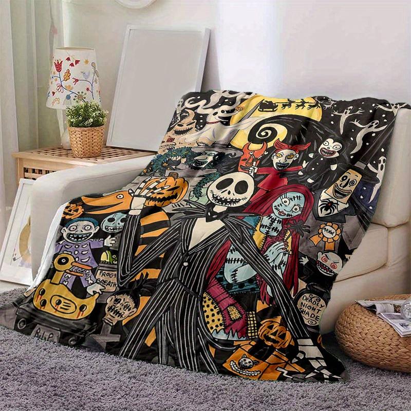1 ks, Útulná deka s motivem The Nightmare Before Christmas pro domácí dekoraci: Perfektní dárek do ložnice, obývacího pokoje, na cesty, kempování, do auta