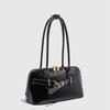 Hot Girl Vintage Leather Handbag Women Autumn 2025 New Spacious Luxe Design Bowling Bag Ladies Fashion Underarm Shoulder Purse