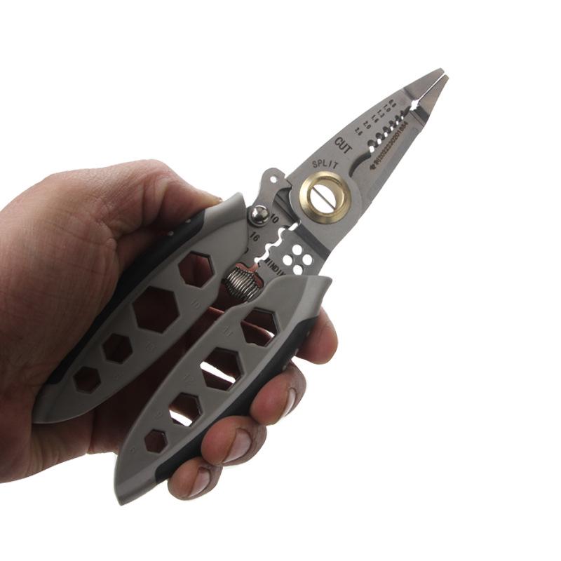 Electrician's Multifunctional Wire Stripping and Crimping Pliers