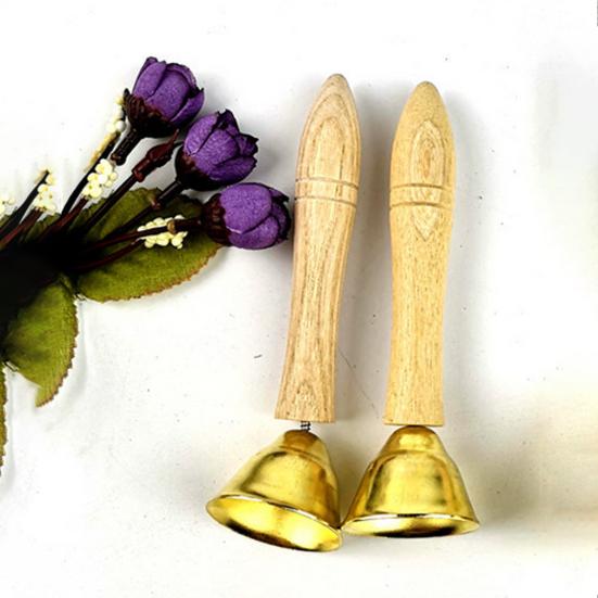 2Pcs Orff Knocking Bell Kids Early Education Wood Shaking Hand Bell Percussion Instrument Toy