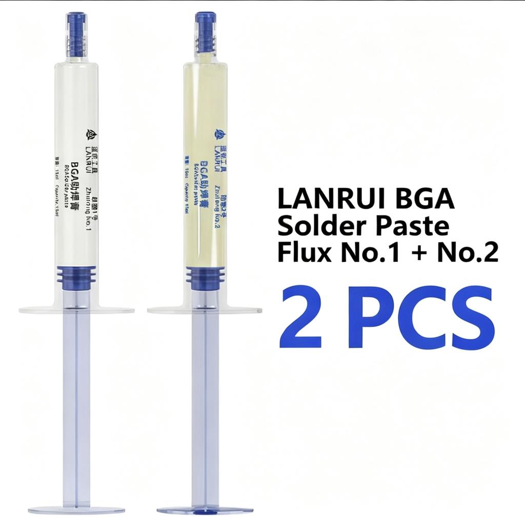 Lan Rui Zhurong No. 1 Electronic Welding Flux: No-clean, Halogen-free, Low-odor, Low-smoke, Syringe-type.