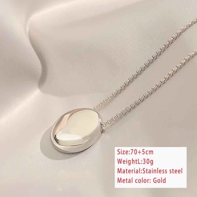 

2026 Simple Stainless steel Metal Chain Long Tassel Necklace Fashion Accessory For Womens and Mens Non Fading Jewelry Neck Chain
